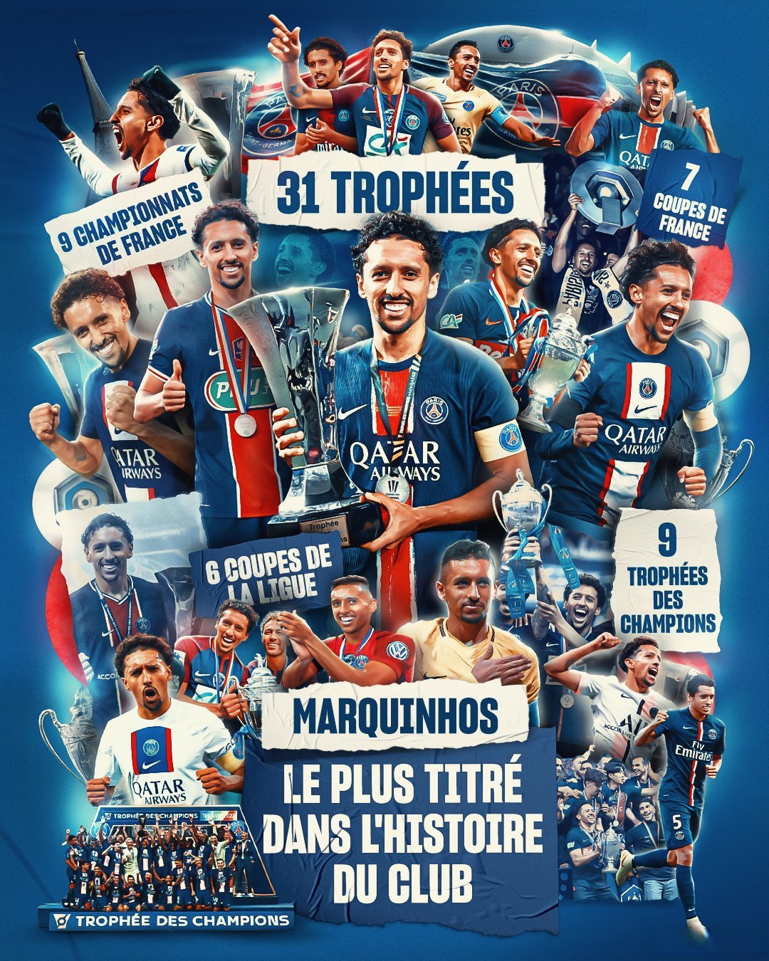 关于巴黎圣日耳曼主帅大换血，球队整体荣耀的信息